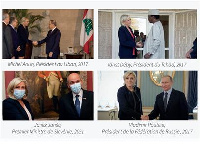 Steht lächelnd neben Wladimir Putin: die Präsidentschaftskandidatin Marine Le Pen
