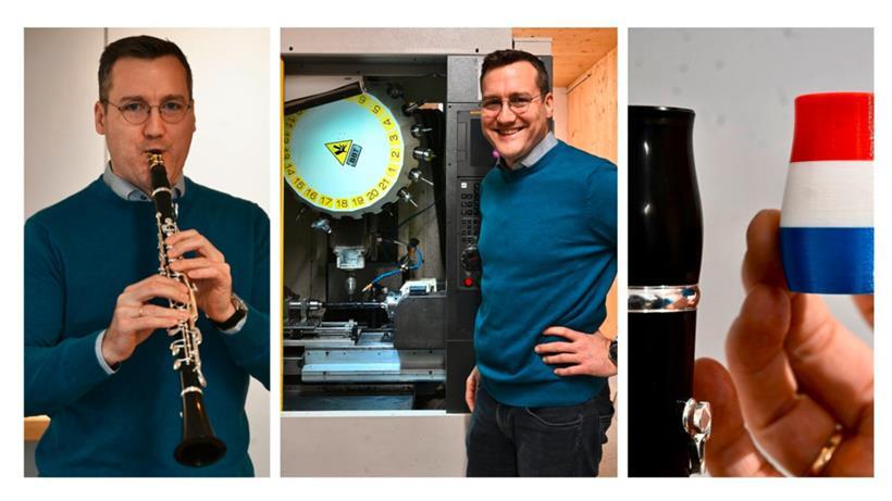 Stephan Kronthaler in seiner Werkstatt. Der Musiker repariert Klarinetten und stellt auch eigene Teile her.
