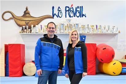 Steve Hoscheid und Nathalie Frosio beim Réveil, engagiert und leidenschaftlich in ihrer Arbeit für die Gemeinschaft