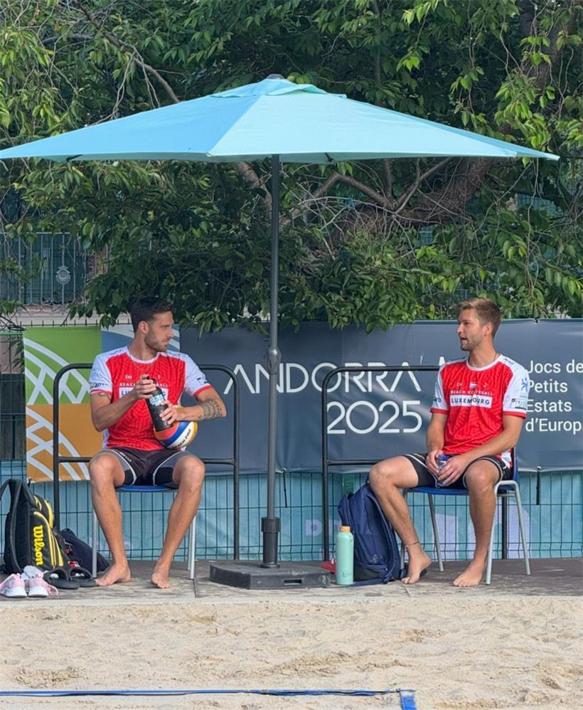 Steve Weber (l.) und Colin Hilbert (r.) hatten sichtlich Spaß
