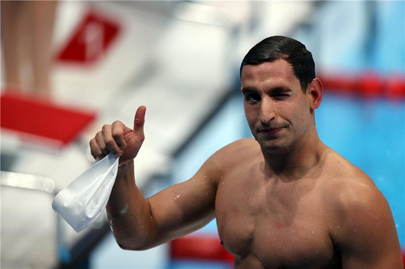 Stolz, Glück, etwas Traurigkeit und jede Menge Erleichterung: Raphaël Stacchiotti stieg ein letztes Mal aus dem Wasser
