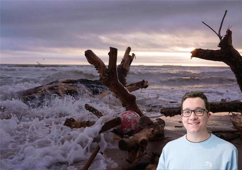 Strand nahe Valencia nach den Unwettern vom letzten Dienstag
