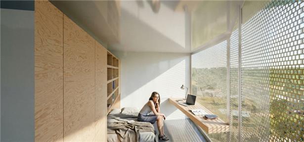 Studentenwohnungen mit Ausblick über den Park Belval
