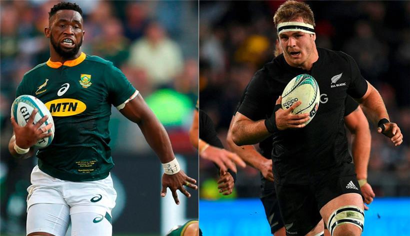Südafrika gegen Neuseeland ist auch das Duell der beiden „flanker“ Siya Kolisi (l.) und Sam Cane
