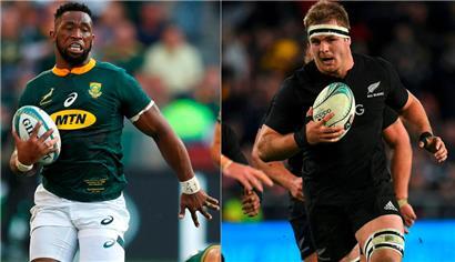 Südafrika gegen Neuseeland ist auch das Duell der beiden „flanker“ Siya Kolisi (l.) und Sam Cane
