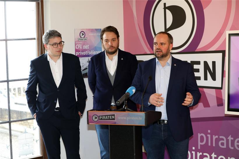 Sven Clement, Tommy Klein und Marc Goergen im März 2023
