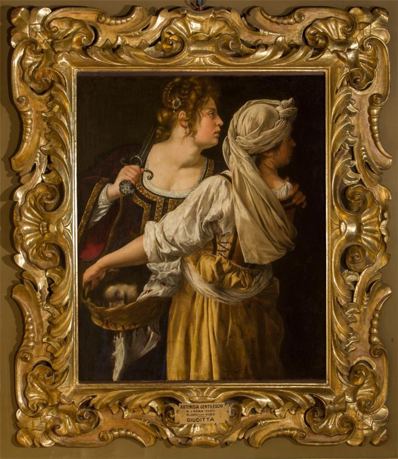 Symbole de la puissance féminine: „Judith et sa servante“ (v. 1615, Huile sur toile, 114 x 93,5 cm), Florence, Gallerie degli Uffizi, Galleria Palatina
