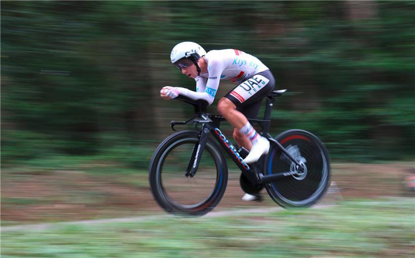 Tadej Pogacar (UAE) dominierte das Zeitfahren
