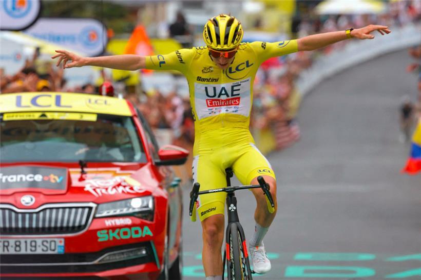 Tadej Pogacar steht kurz vor dem Gesamtsieg bei der 111. Tour de France
