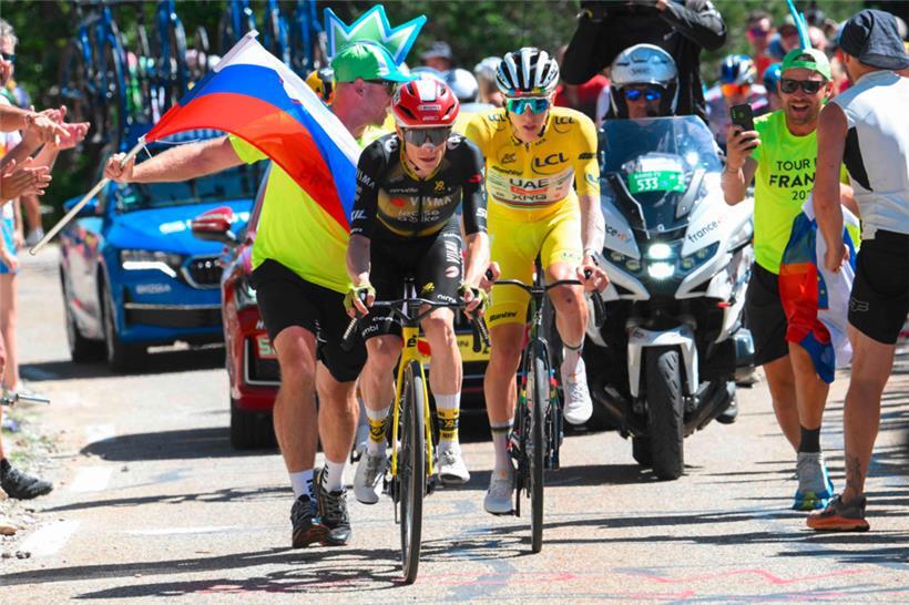 Tadej Pogacar und Jonas Vingegaard waren am Mont Ventoux auf Augenhöhe
