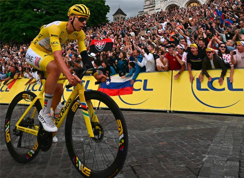 Tadej Pogacar war froh über das Ende einer langen Tour
