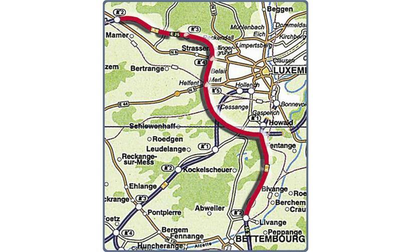 Tageblatt-Grafik vom 29. Dezember 2007: Vorrangig sei der dreispurige Ausbau von A6 und A3 in beiden Richtungen zwischen Mamer und Bettemburg
