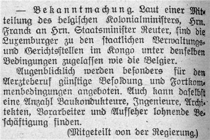 Tageblatt du 31 juillet 1922
