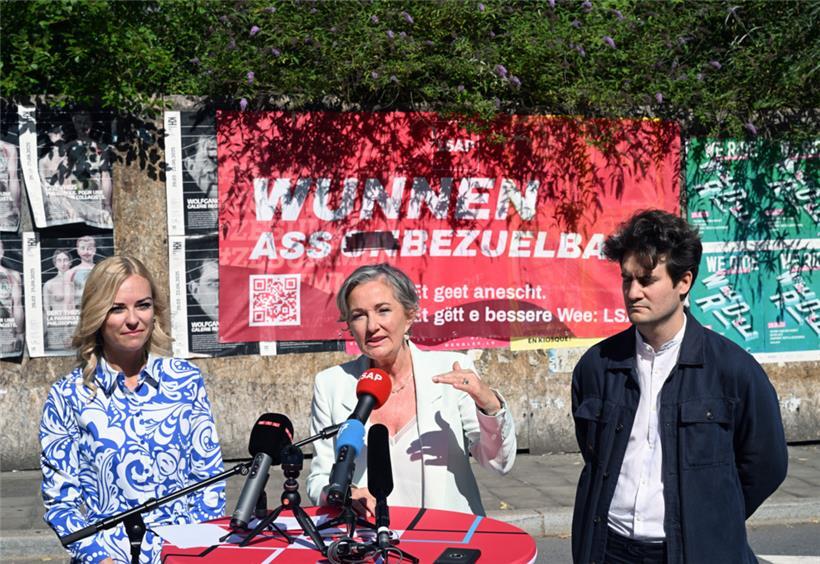 Taina Bofferding, Paulette Lenert und Max Leners wollen Wohnen wieder bezahlbar machen
