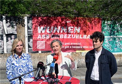 Taina Bofferding, Paulette Lenert und Max Leners wollen Wohnen wieder bezahlbar machen
