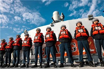 Taiwanesische Marinesoldaten nehmen auf dem Marinestützpunkt Zuoying in Kaohsiung an einer Übung teil
