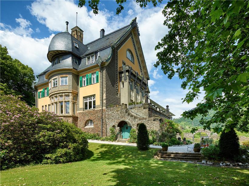 Jugendstil-Villa Huesgan in Traben-Trarbach an der Mosel, erbaut um 1904, Teil der Via Mosel Route