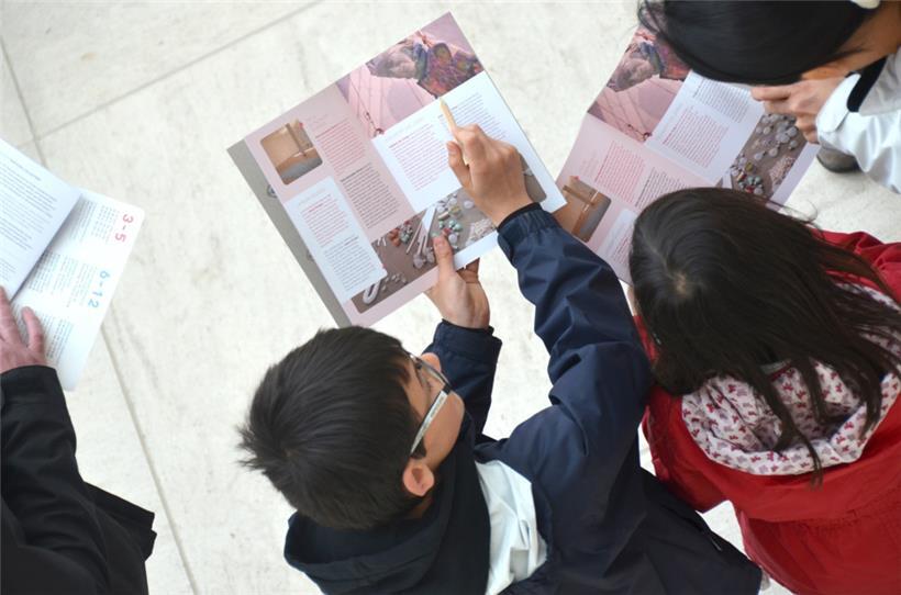 Teilnehmer des „Mudam Go!“-Parcours wurden auf spielerische Weise in die Bildanalyse eingeführt und konnten sich auch noch kreativ betätigen
