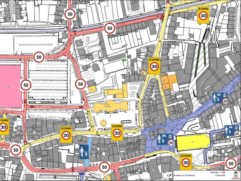 Tempo 30 statt 50: Vor dem Düdelinger Rathaus soll in Zukunft langsamer gefahren werden