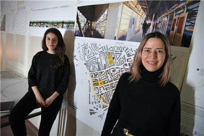 Thema Viadukt: Die Architekturstudentinnen Simona Popova (l.) aus Bulgarien und Vivian Torres aus Costa Rica
