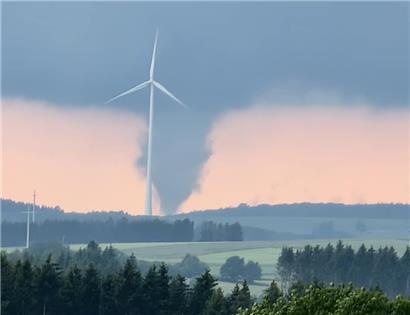 Thierry Calderoni hat den Tornado von Weiswampach aus beobachtet
