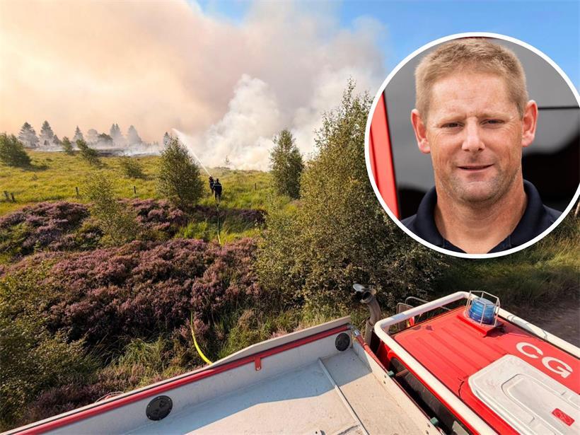 Tom Zeihen hat mit zehn Kollegen vom CGDIS gegen die Flammen im Hohen Venn gekämpft