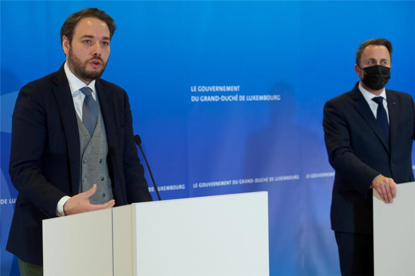 Tommy Klein (TNS Ilres) und Premierminister Xavier Bettel
