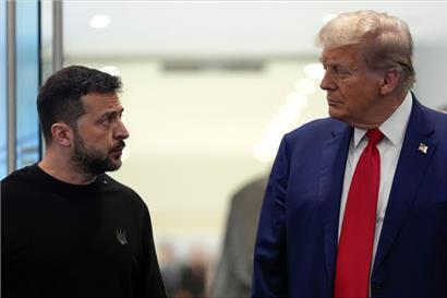 Trump hat ein baldiges Treffen mit seinem ukrainischen Kollegen Wolodymyr Selenskyj in Aussicht gestellt
