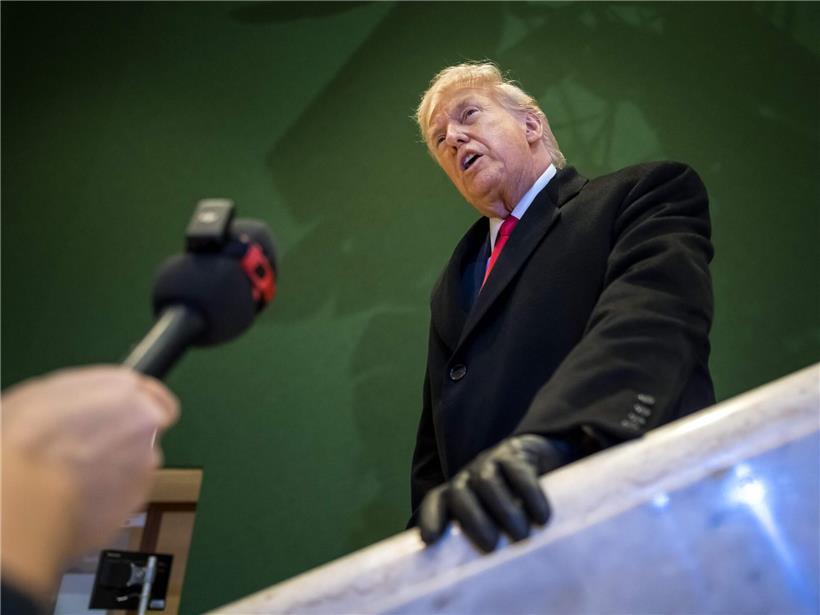 Trump nach seiner Rede in Davos