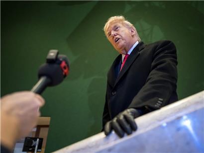 Trump nach seiner Rede in Davos