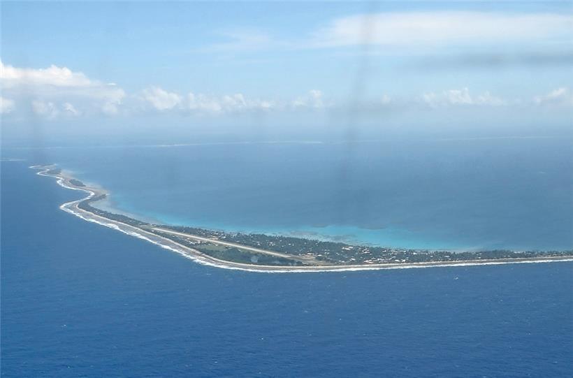 Tuvalu ragt an seiner höchsten Stelle gerade mal fünf Meter aus dem Wasser
