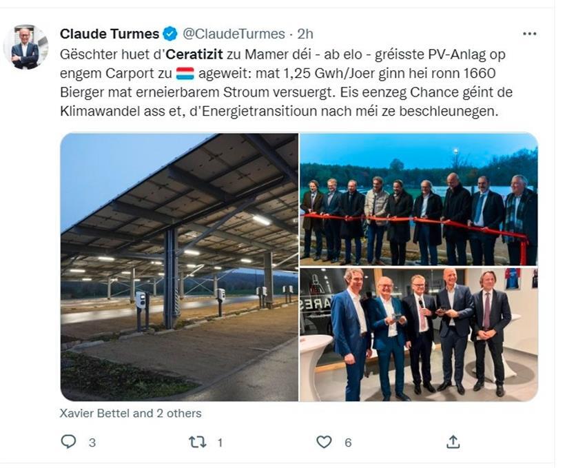 Tweet von Claude Turmes auf Twitter
