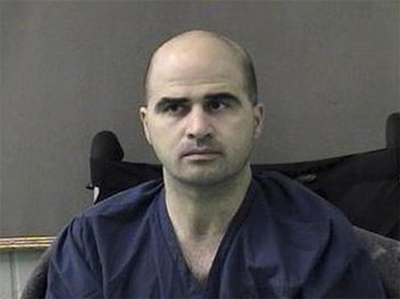 US-Major Nidal Hasan nach seiner Verlegung vom Brooke Army Medical Center in San Antonio ins Bell County Jail in Belton, Texas