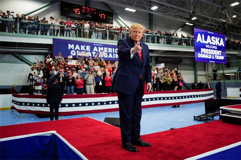 US-Präsident Donald Trump am Dienstag bei einer Wahlkampfveranstaltung in Wasilla, Alaska