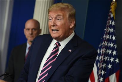 US-Präsident Donald Trump bei einer Pressekonferenz am 24. April im Weißen Haus.
