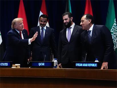 US-Präsident Donald Trump trifft im UN-Hauptquartier zu einem multilateralen Treffen mit dem Golf-Kooperationsrat im Rahmen der Generalversammlung der Vereinten Nationen ein