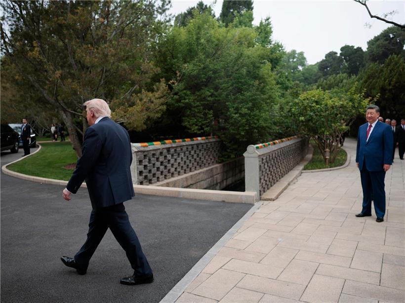 US-Präsident Donald Trump und Chinas Machthaber Xi Jinping bei Treffen in Peking letzte Woche