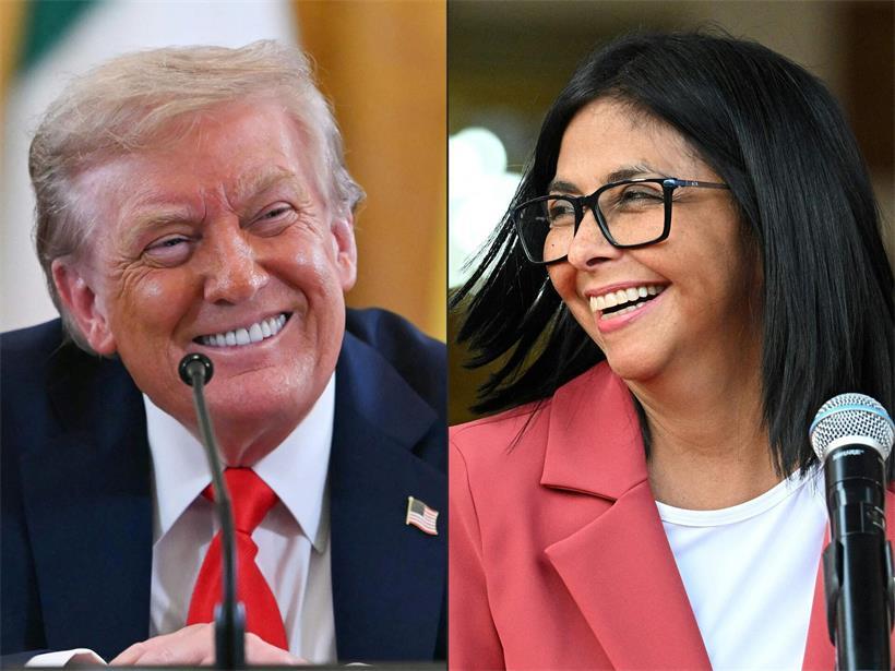 US-Präsident Donald Trump und Venezuelas Interimspräsidentin Delcy Rodriguez