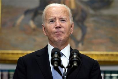 US-Präsident Joe Biden im Roosevelt Room des Weißen Hauses
