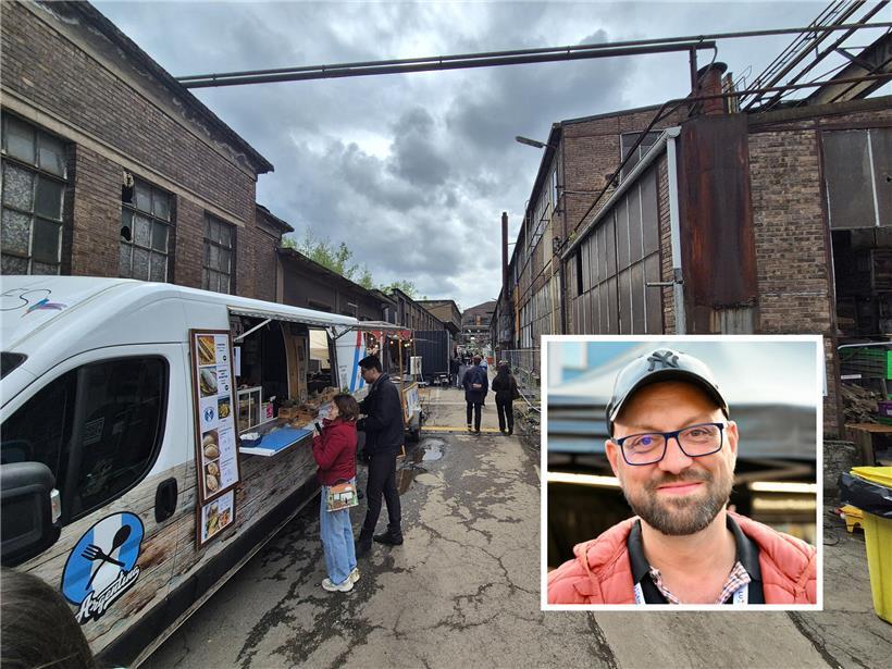 Über 25 Foodtrucks boten in den kleinen Gassen der Metzeschmelz z.T. exotisches Essen an, der ganz große Andrang blieb jedoch aus. Organisator Scott Kries bleibt jedoch optimistisch.