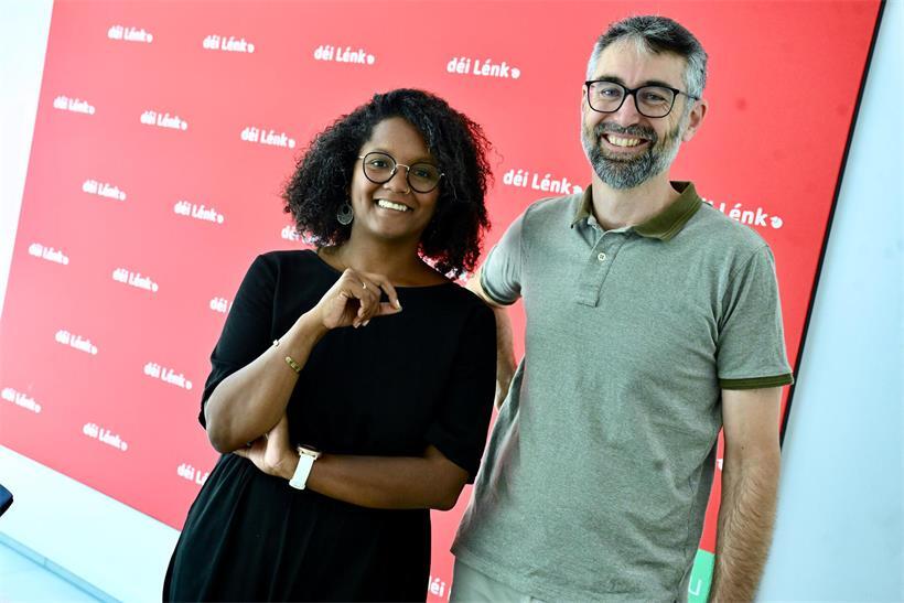 Übernehmen den Staffelstab bei „déi Lénk“: Ana Correia da Veiga und Gary Diderich