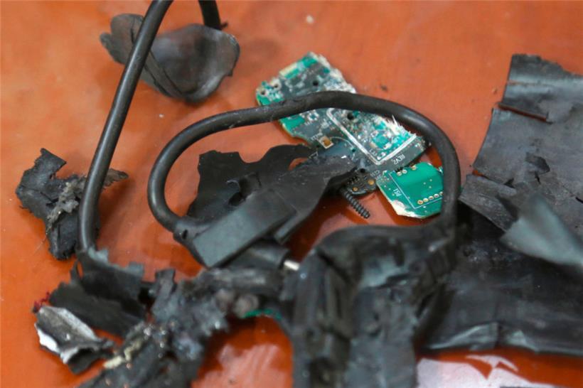 Überreste von explodierten Pagern

