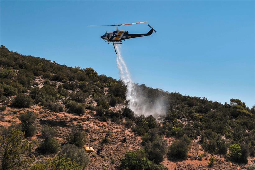 Übung der griechischen Feuerwehr: Das Land hat auf die verheerenden Brände der Vergangenheit reagiert und seine Löschflotte aufgerüstet
