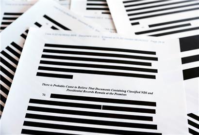 Um Zeugen zu schützen und die Ermittlungen nicht zu gefährden, wurden die freigegebenen Dokumente an vielen Stellen geschwärzt
