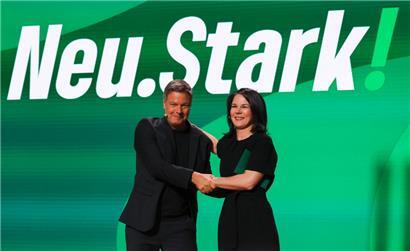 Umgekehrte Rollen: Dieses Mal geht Robert Habeck als Kanzlerkandidat in die Bundestagswahl, Annalena Baerbock spielt die zweite Geige im „Spitzenduo“

