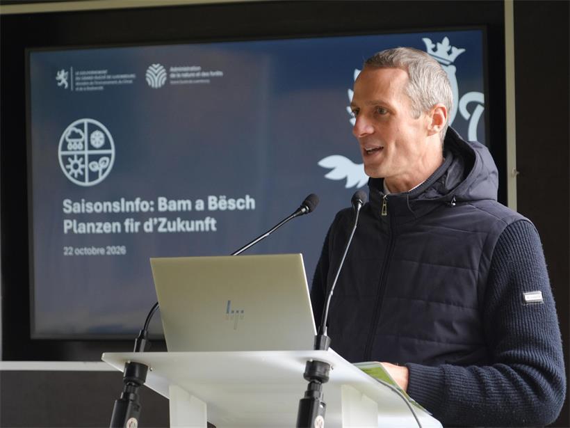 Regierung will 1,7 Millionen Bäume bis 2030 pflanzen Umweltminister Serge Wilmes stellt die Initiativen vor