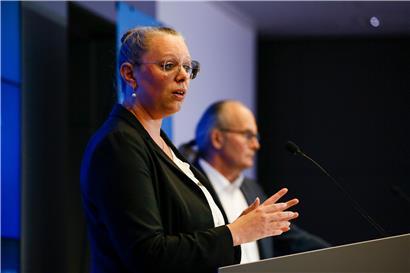 Umweltministerin Carole Dieschbourg hat sich kritisch gegenüber der Joghurtfabrik Fage geäußert

