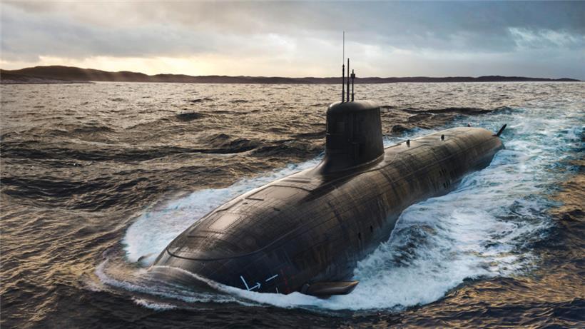 Undatiertes BAE-Handout-Bild eines Modells eines SSN-AUKUS-U-Boots
