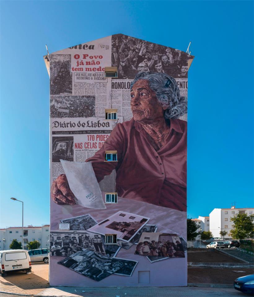 Une œuvre réalisée par Mariana Duarte Santos achevée en octobre dernier dans le quartier Ajuda de Lisbonne
