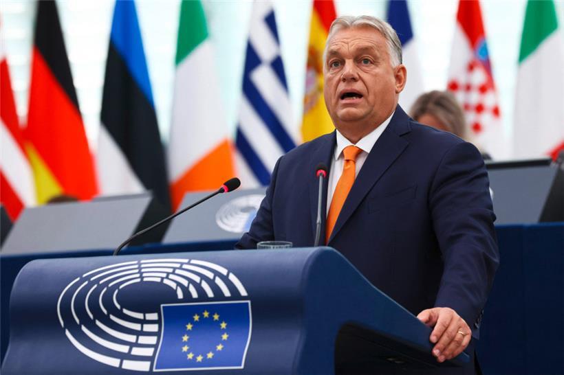 Ungarns Ministerpräsident Viktor Orban stellt das Programm für die sechsmonatige ungarische Ratspräsidentschaft in Straßburg vor
